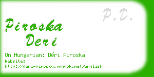 piroska deri business card